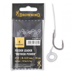 Browning Hotové návazce Feeder Leader Method Power Pellet Band vel. 16 10cm 6ks