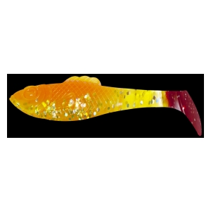 Relax Super Fish shad 8 cm 1 ks Orange hologram glitter