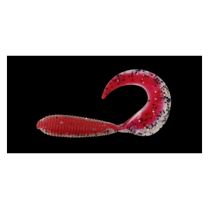 Relax Gumová nástraha Twister VR 8 cm TLC049 Red Clear hologram black glitter