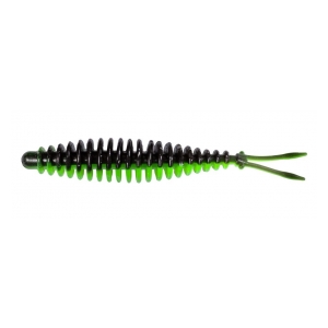 Quantum Magic Trout T-Worm V-Tail neonová zelená/černá Sýr 6,5 cm 1,5 g 6ks