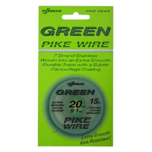 Drennan Ocelové lanko Green Pike wire 15 lb 15 m