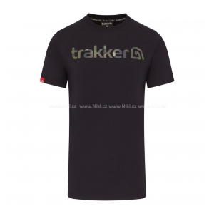 Trakker Products Tričko CR Logo T-shirt Black Camo - L