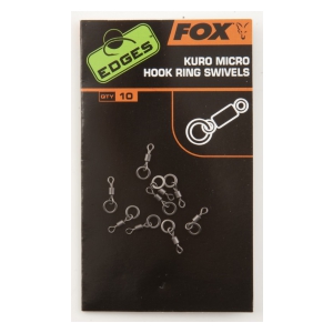 Fox International Edges Kuro Micro Hook Ring Swivels x 10