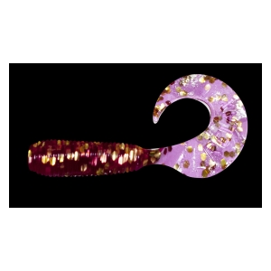 Relax Gumová nástraha Twister Standard 4 cm 5 ks Purple Gold Glitters