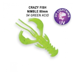 Crazy Fish Nimble 8cm floating color 64 green acid
