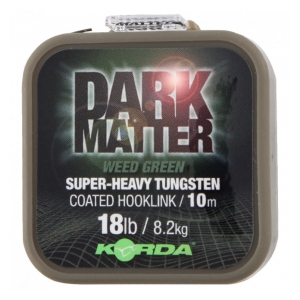 Korda Ztužená šňůrka Dark Matter Tungsten Coated Braid Green 25lb 10m